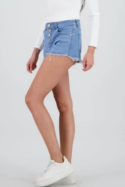 Shasa Mid Rise Button Shorts