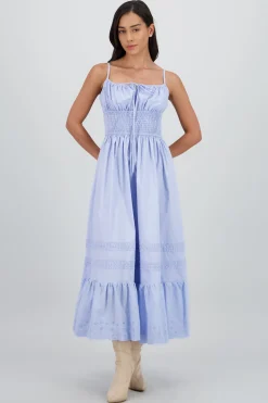 Shasa Midi Dress with Smocked Detail