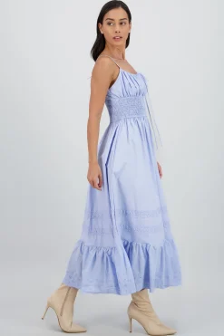 Shasa Midi Dress with Smocked Detail