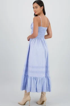 Shasa Midi Dress with Smocked Detail