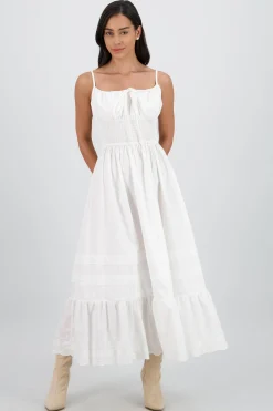 Shasa Midi Dress with Smocked Detail