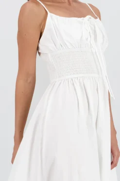 Shasa Midi Dress with Smocked Detail