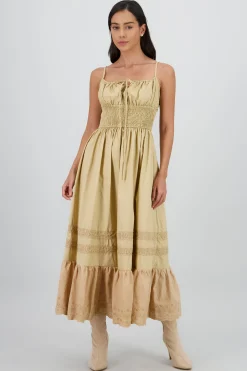 Shasa Midi Dress with Smocked Detail