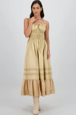 Shasa Midi Dress with Smocked Detail