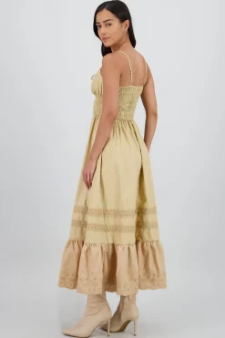 Shasa Midi Dress with Smocked Detail