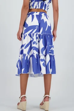 Shasa Midi ruffled skirt with waistband