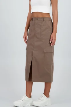 Shasa Midi Skirt with Waistband Detail