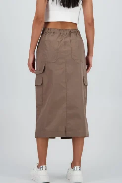Shasa Midi Skirt with Waistband Detail