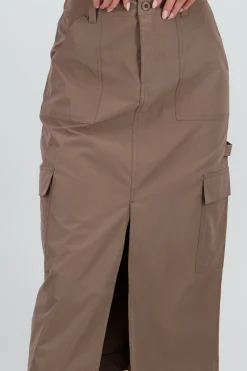 Shasa Midi Skirt with Waistband Detail