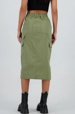 Shasa Midi Skirt with Waistband Detail