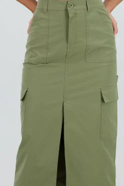 Shasa Midi Skirt with Waistband Detail