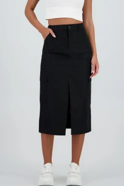Shasa Midi Skirt with Waistband Detail