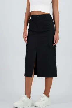 Shasa Midi Skirt with Waistband Detail