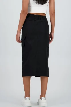 Shasa Midi Skirt with Waistband Detail