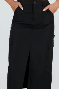 Shasa Midi Skirt with Waistband Detail