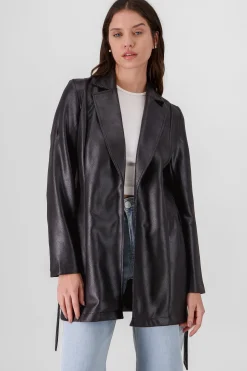 Shasa Midi Vinyl Blazer
