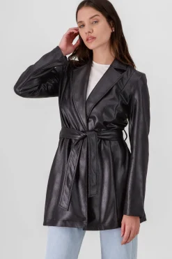 Shasa Midi Vinyl Blazer