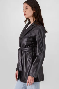 Shasa Midi Vinyl Blazer
