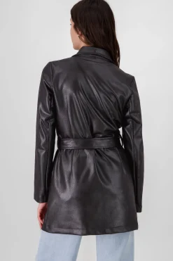 Shasa Midi Vinyl Blazer