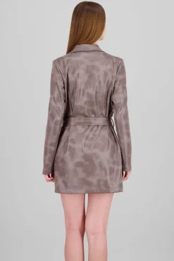 Shasa Midi Vinyl Blazer