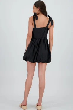 Shasa Mini Bubble Dress with Bow Straps