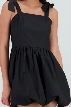 Shasa Mini Bubble Dress with Bow Straps