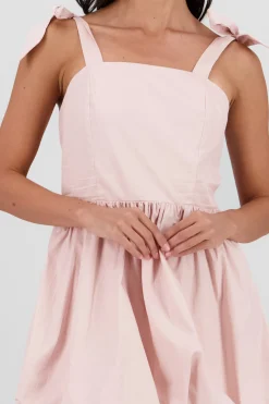 Shasa Mini Bubble Dress with Bow Straps