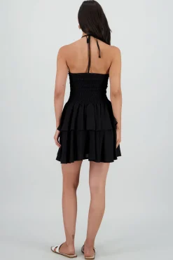 Shasa Mini Cutout Dress with Ruffles
