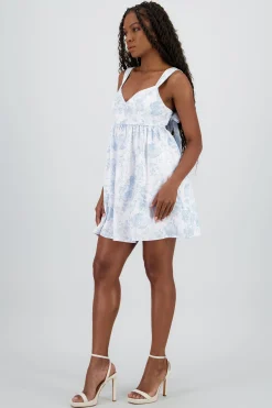 Shasa Mini Dress with Bow Straps