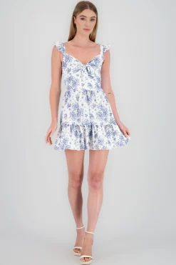 Shasa Mini Dress with Lace Up
