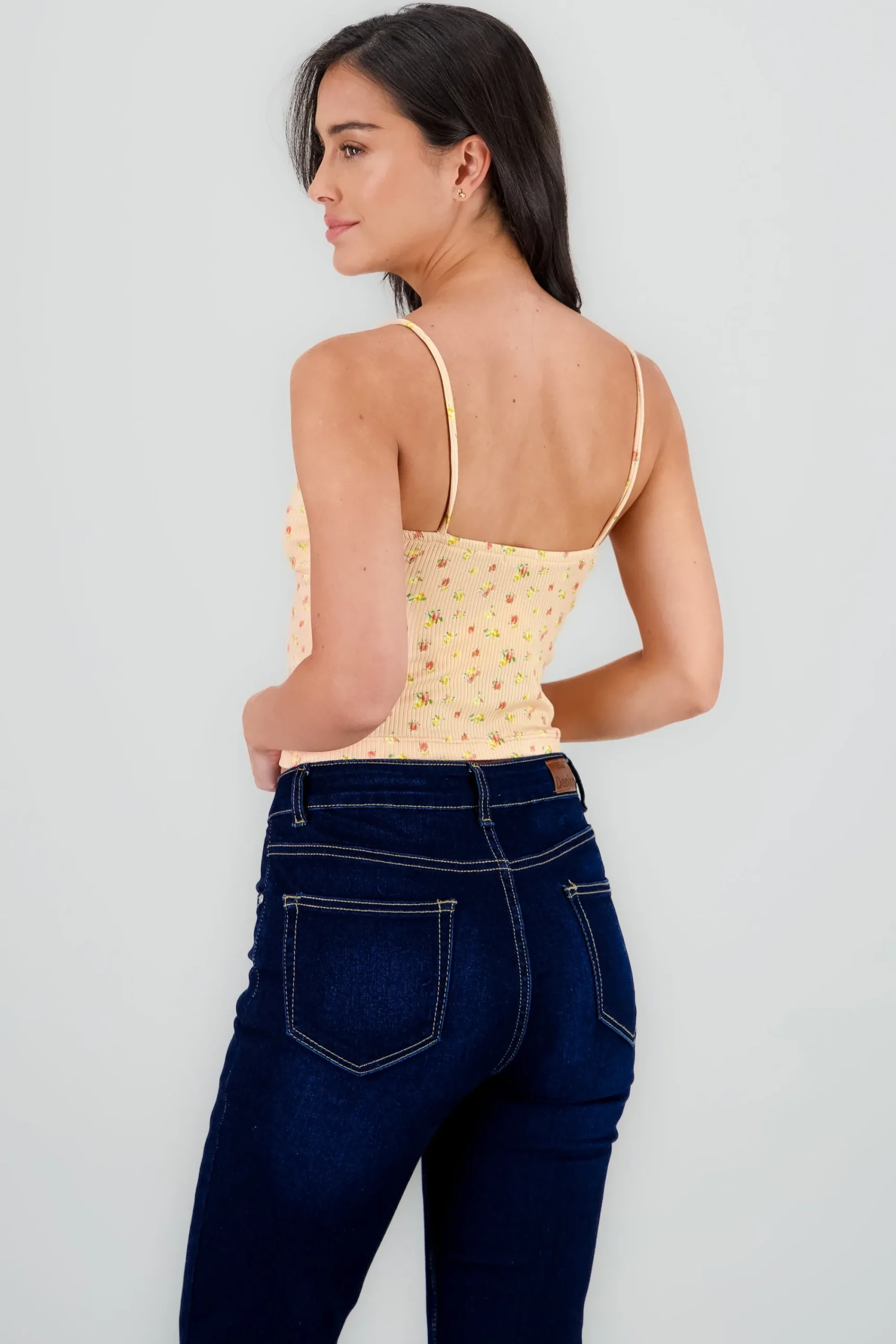 Shasa Mini Flower Detail Strappy Top