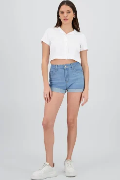 Shasa Mini Rolled Hem Shorts