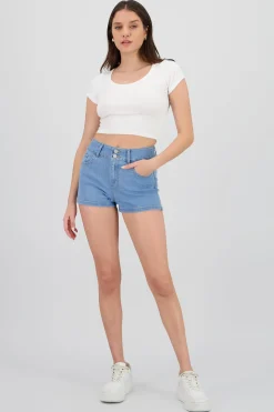 Shasa Mini Shorts with Double Button