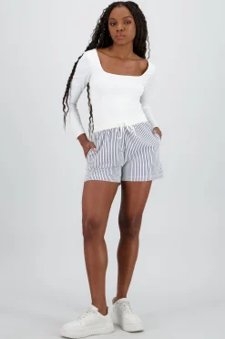 Shasa Mini Shorts with Elastic Waistband