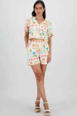 Shasa Mini Shorts with Elastic Detail