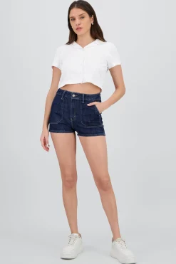 Shasa Mini Shorts with Patch Pocket