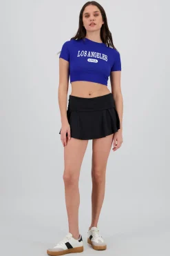 Shasa Mini Skirt with Double Details