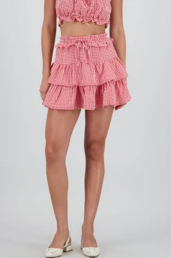 Shasa Mini Skirt with Plaid Print