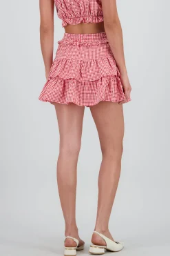 Shasa Mini Skirt with Plaid Print