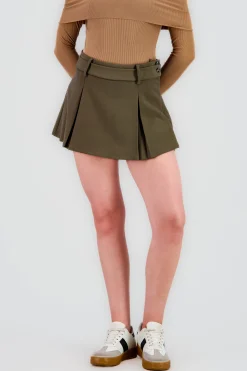Shasa Mini Skirt with Pleated Waistband Detail