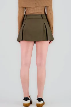 Shasa Mini Skirt with Pleated Waistband Detail