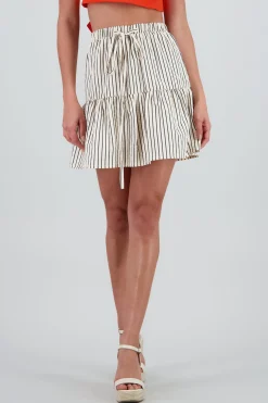 Shasa Mini Skirt with Ruffles and Textured Detail