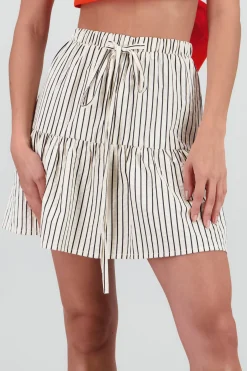 Shasa Mini Skirt with Ruffles and Textured Detail