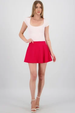 Shasa Mini Skirt with Wide Waistband Detail