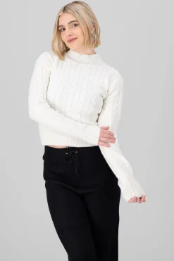 Shasa MockNeck Knit Sweater