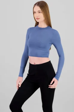 Shasa Neck Detail Long Sleeve Top