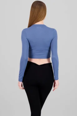 Shasa Neck Detail Long Sleeve Top