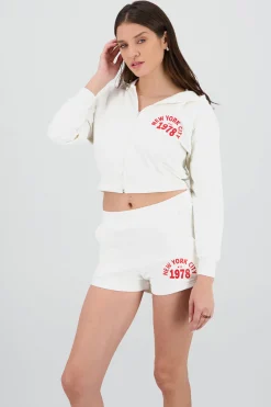 Shasa New York Cropped Hoodie