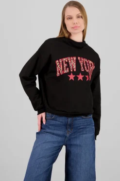Shasa NY Animal Print Crewneck Sweatshirt