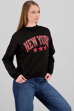 Shasa NY Animal Print Crewneck Sweatshirt